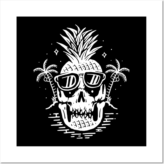 Skull Pineapple Wall Art by quilimo